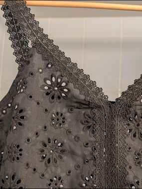 Black Eyelet Camisole